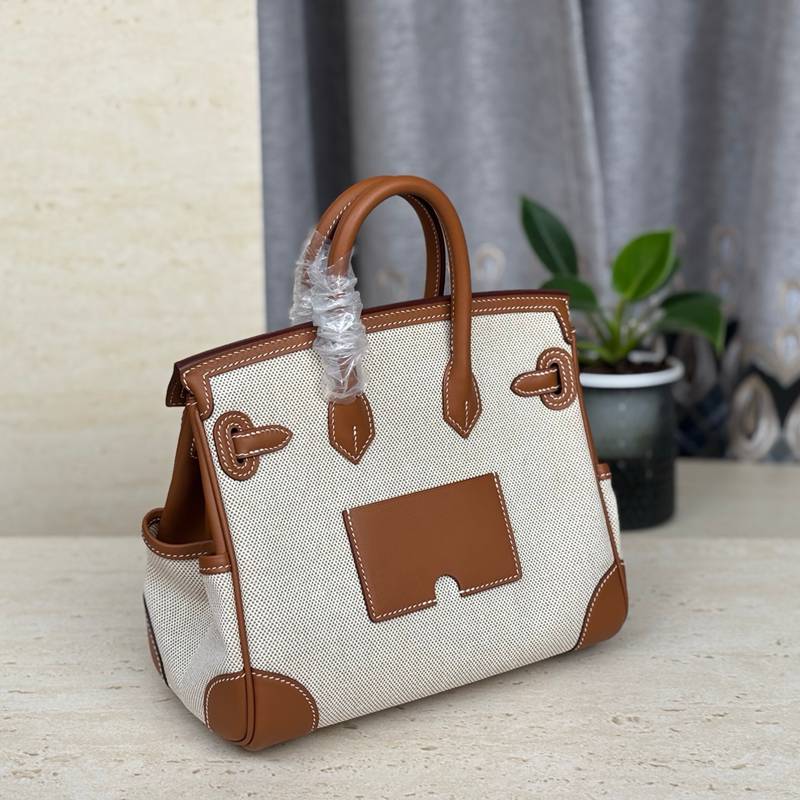 HERMES バーキン 25 カーゴ キャンバス×スウィフト レディース 25×20×13cm