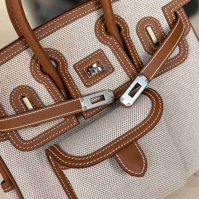 HERMES バーキン 25 カーゴ キャンバス×スウィフト レディース 25×20×13cm