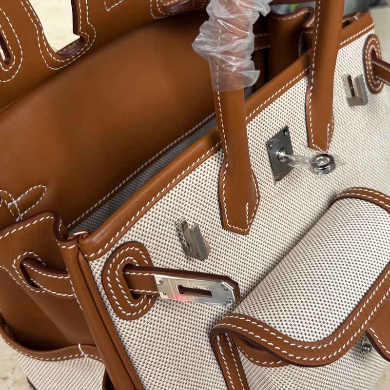 HERMES バーキン 25 カーゴ キャンバス×スウィフト レディース 25×20×13cm