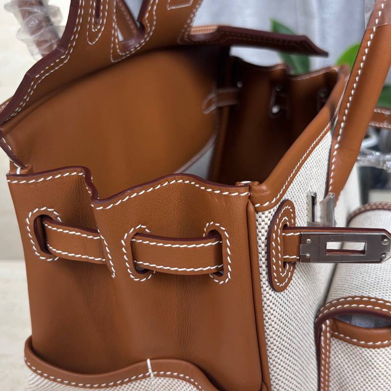 HERMES バーキン 25 カーゴ キャンバス×スウィフト レディース 25×20×13cm