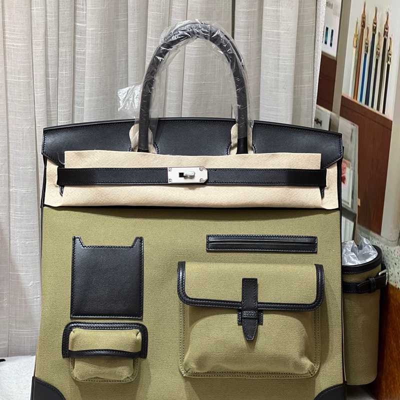 HERMES HAC 40 カーゴ キャンバス×スウィフト メンズ 40×30×15cm HERMES HAC 40 カーゴ キャンバス×スウィフト メンズ 40×30×15cm