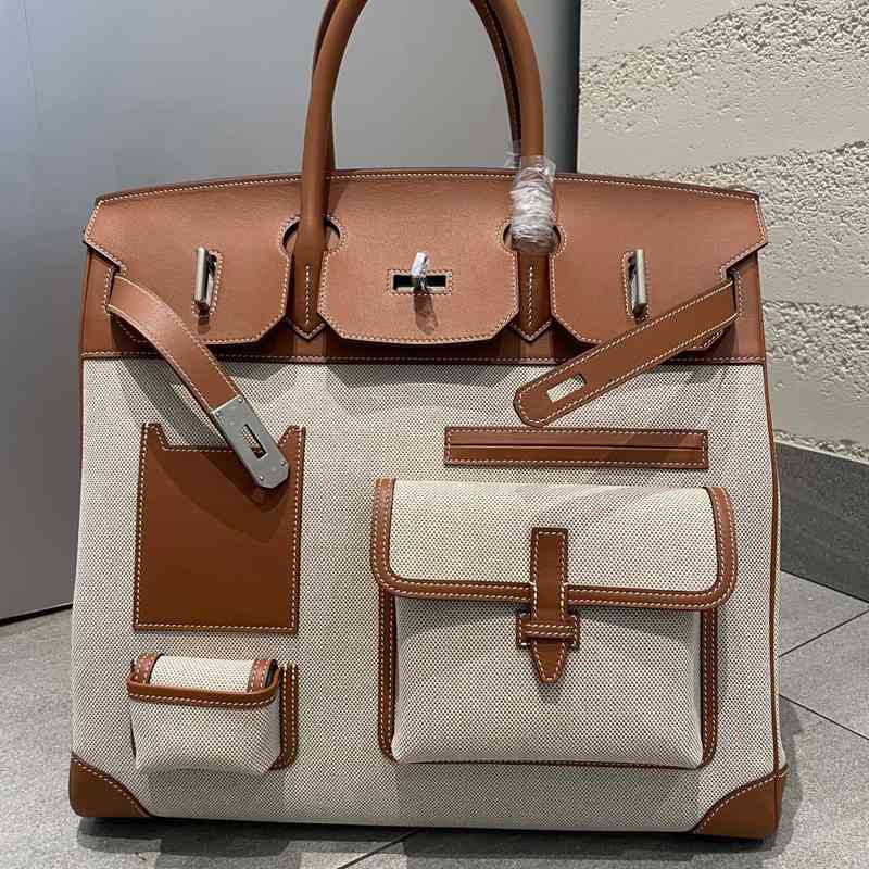 HERMES HAC 40 カーゴ キャンバス×スウィフト メンズ 40×30×15cm HERMES HAC 40 カーゴ キャンバス×スウィフト メンズ 40×30×15cm