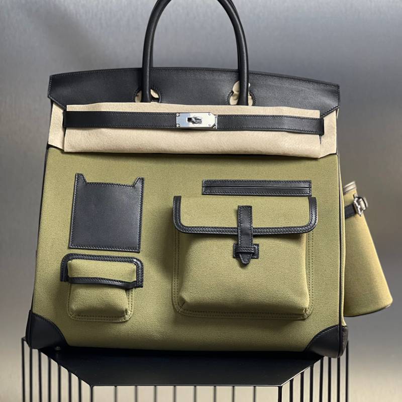 HERMES HAC 40 カーゴ キャンバス×スウィフト メンズ 40×30×15cm HERMES HAC 40 カーゴ キャンバス×スウィフト メンズ 40×30×15cm