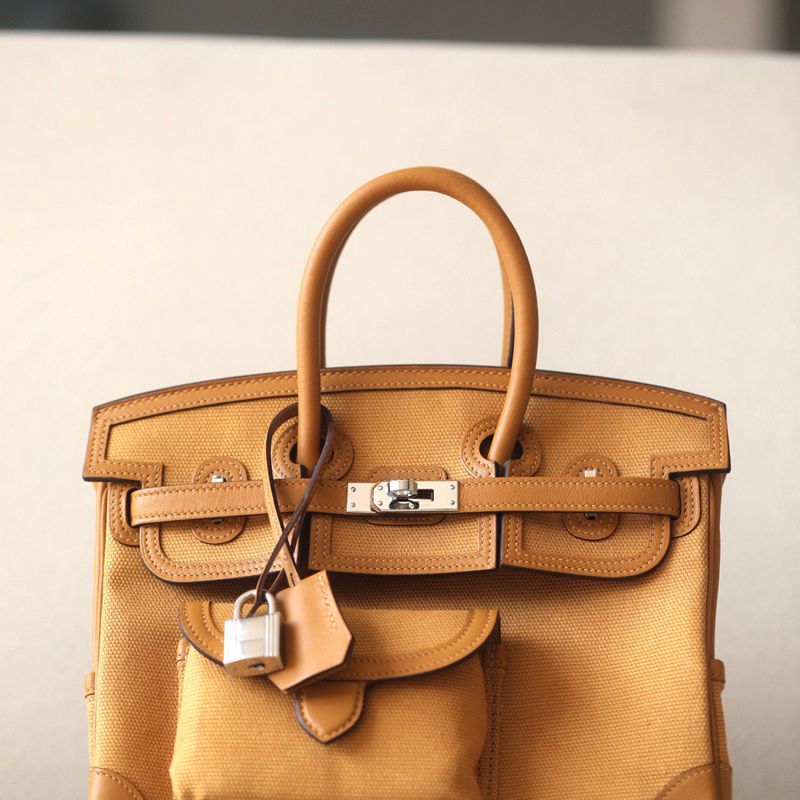HERMES バーキン 25 カーゴ キャンバス×スウィフト レディース 25×20×13cm
