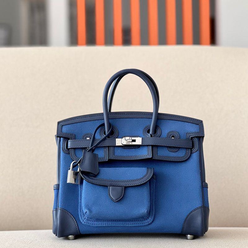 HERMES バーキン 25 カーゴ キャンバス×スウィフト レディース 25×20×13cm