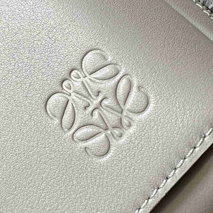 LOEWE ミリタリー メッセンジャーバッグ レザー×ジャカード メンズ 24.5×18×10.5cm