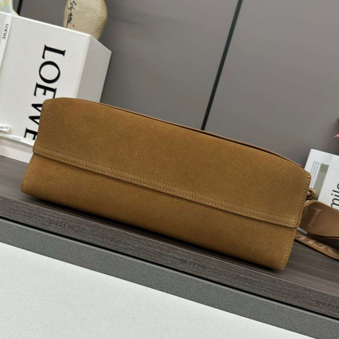 LOEWE フラメンコ サッチェル スエード レザー ユニセックス 34×24×12cm