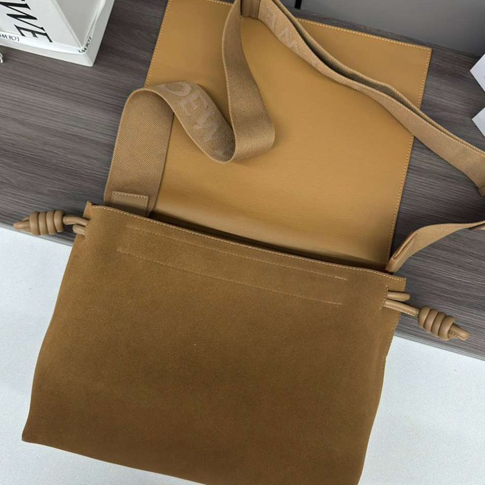 LOEWE フラメンコ サッチェル スエード レザー ユニセックス 34×24×12cm