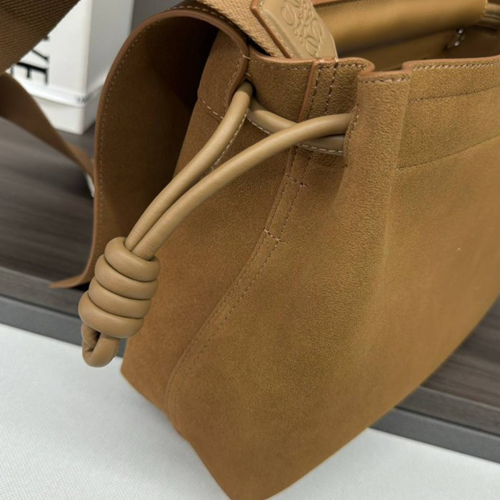 LOEWE フラメンコ サッチェル スエード レザー ユニセックス 34×24×12cm