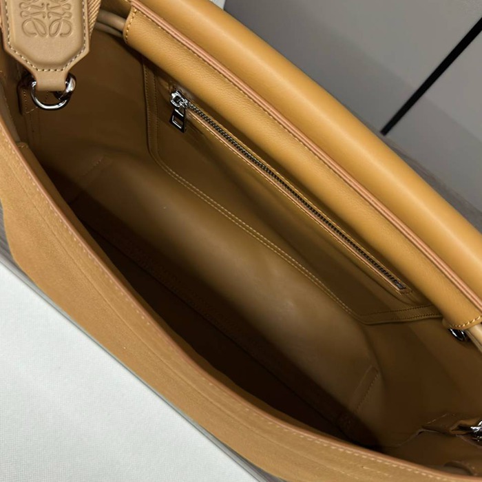 LOEWE フラメンコ サッチェル スエード レザー ユニセックス 34×24×12cm