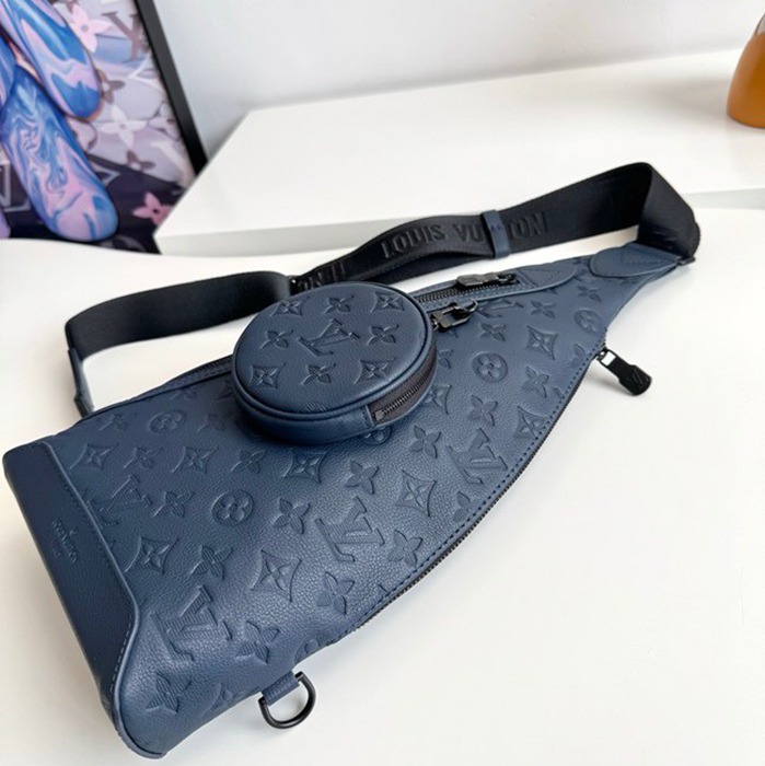 LOUIS VUITTON デュオ ショルダーバッグ カーフレザー メンズ 42×20×6cm