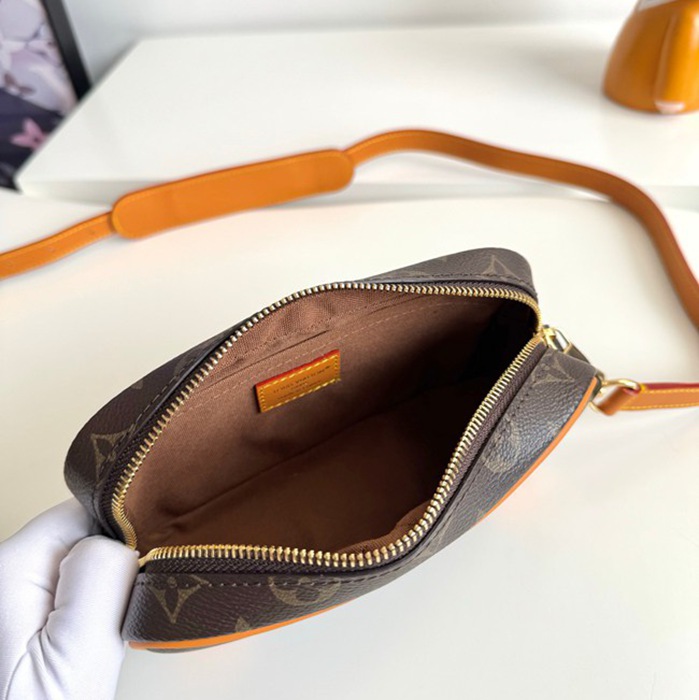 LOUIS VUITTON トロカデロ ミニ モノグラム キャンバス ショルダーバッグ メンズ 20×13×6.5cm