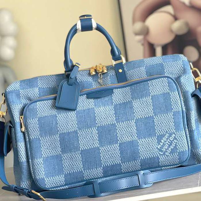 LOUIS VUITTON キープオール バンドリエール 50 ウォッシュドデニム メンズ 50×29×23cm LOUIS VUITTON キープオール バンドリエール 50 ウォッシュドデニム メンズ 50×29×23cm