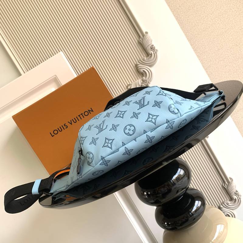 LOUIS VUITTON ラッシュ ウエストバッグ モノグラムシャドウ レザー メンズ 30×15×8cm