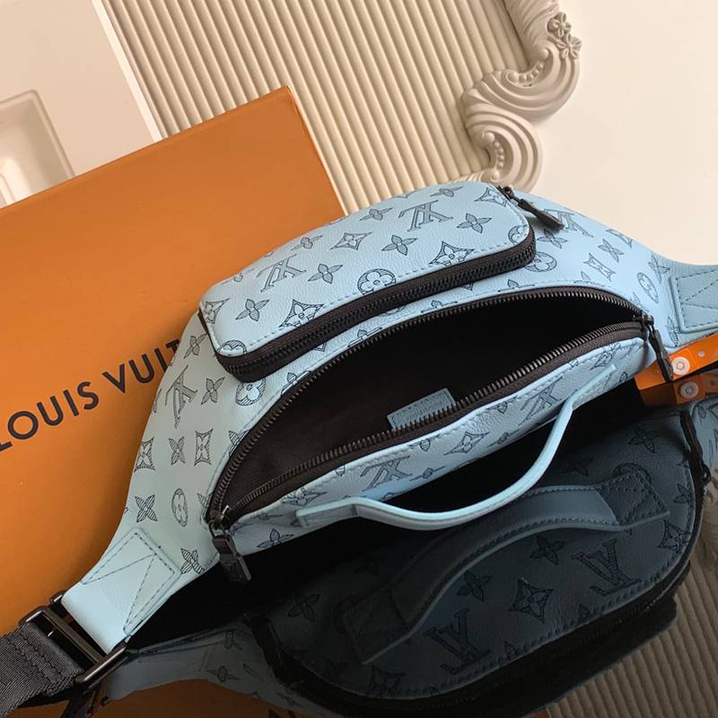 LOUIS VUITTON ラッシュ ウエストバッグ モノグラムシャドウ レザー メンズ 30×15×8cm