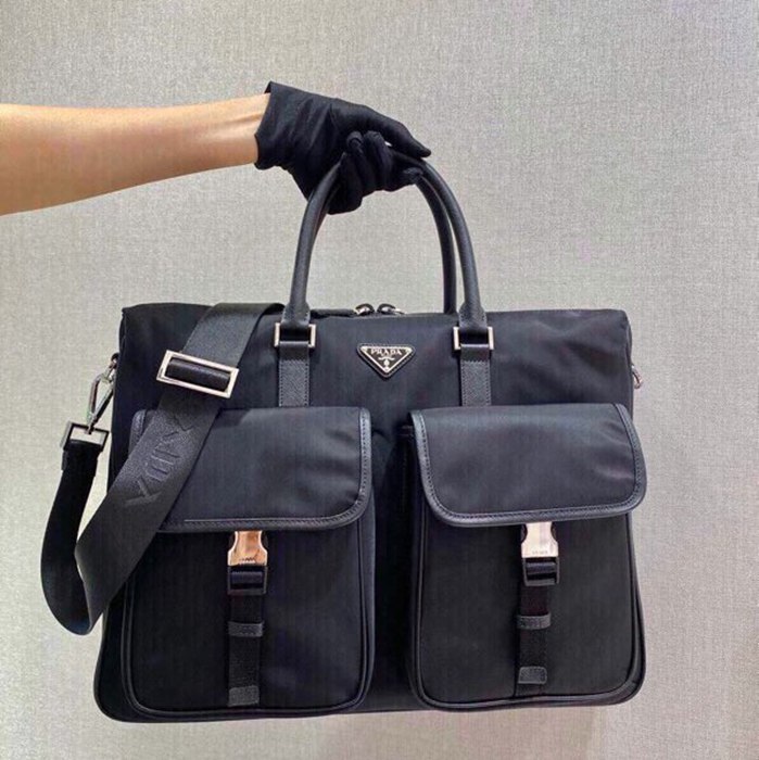 PRADA ブリーフケース リサイクルナイロン メンズ 40×32×7cm