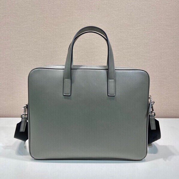 PRADA ブリーフケース サフィアーノレザー メンズ 36×28×4cm