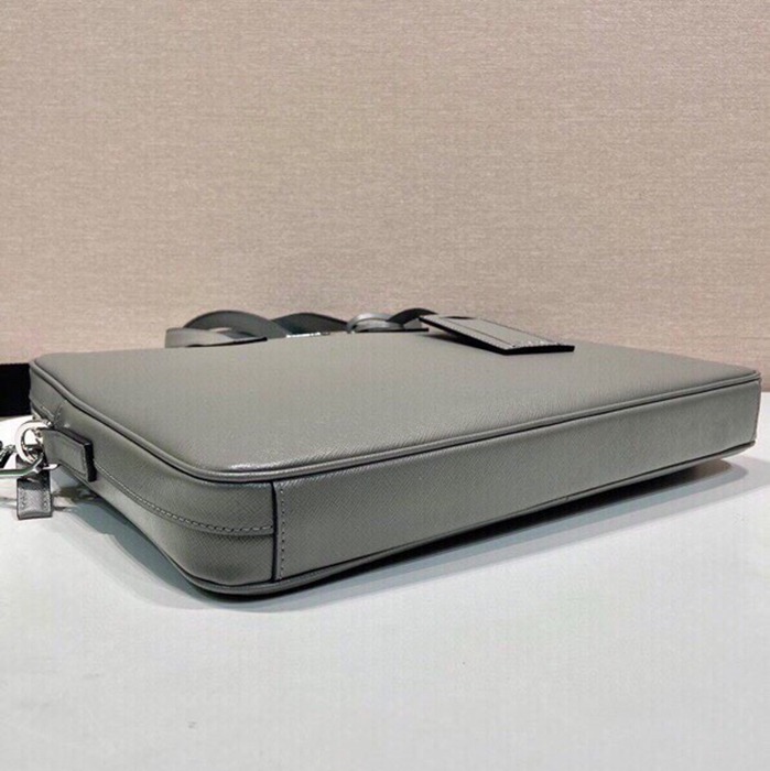 PRADA ブリーフケース サフィアーノレザー メンズ 36×28×4cm