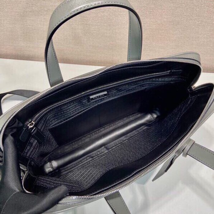 PRADA ブリーフケース サフィアーノレザー メンズ 36×28×4cm
