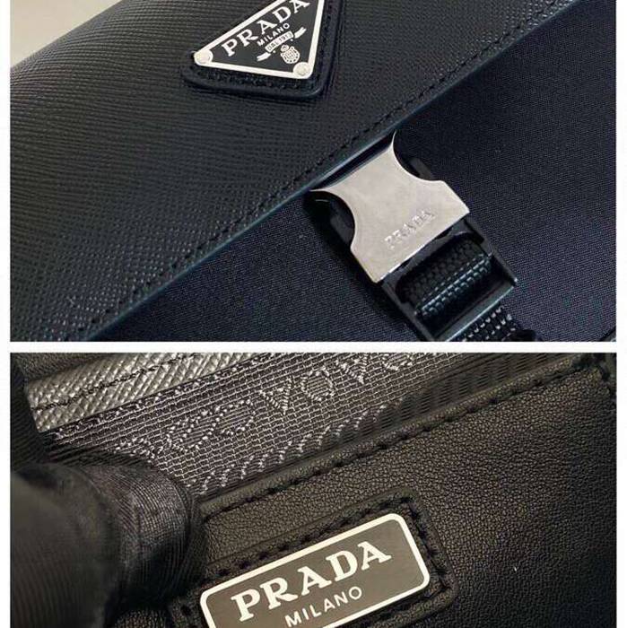 PRADA メッセンジャーバッグ リサイクルナイロン ユニセックス 20×15.5×4cm