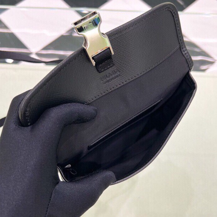 PRADA スマホポーチ パラシュートナイロン サフィアーノ メンズ 18×12.5×2.5cm