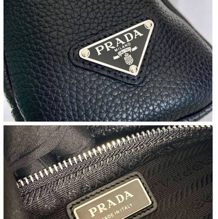 PRADA ショルダーバッグ レザー メンズ 26×23×11cm