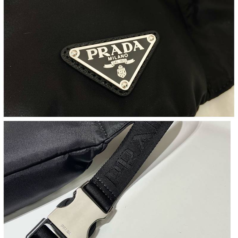PRADA×アディダス ウエストバッグ リサイクルナイロン メンズ 26×12×7cm