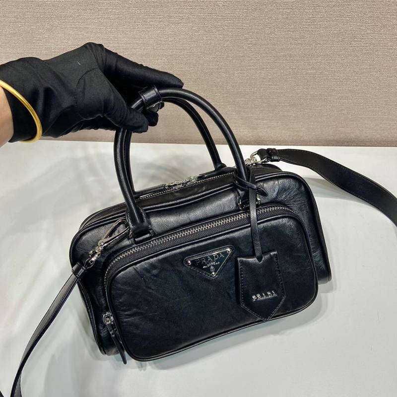 PRADA ボストンバッグ ラムスキン メンズ 24×12.5×7cm