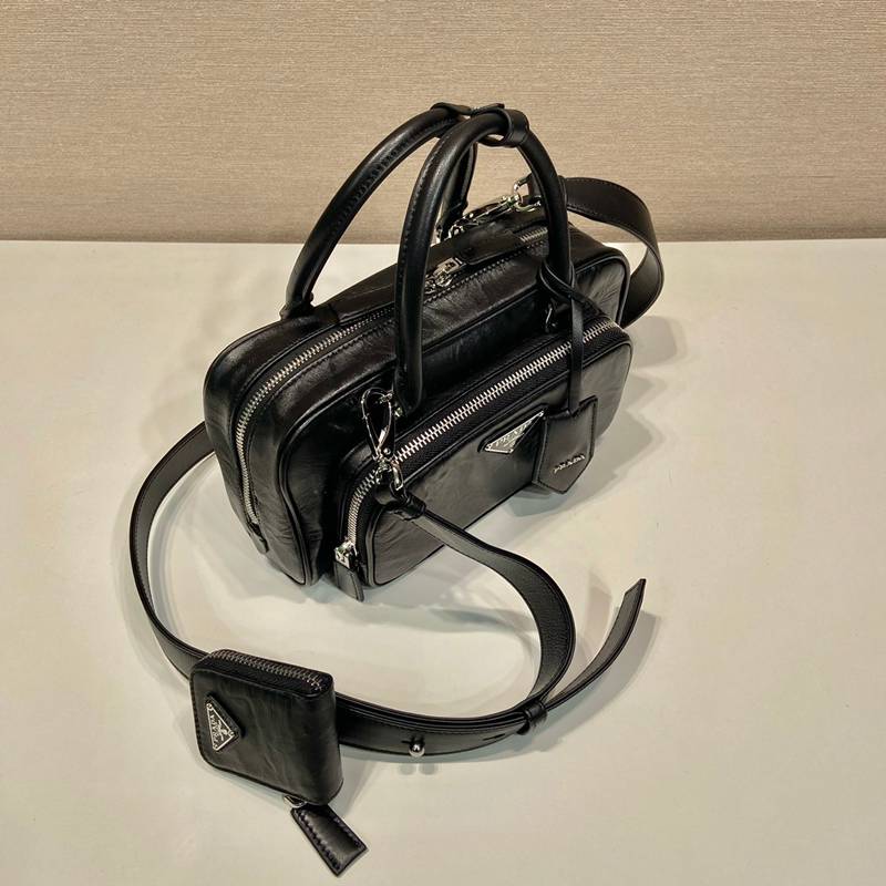 PRADA ボストンバッグ ラムスキン メンズ 24×12.5×7cm