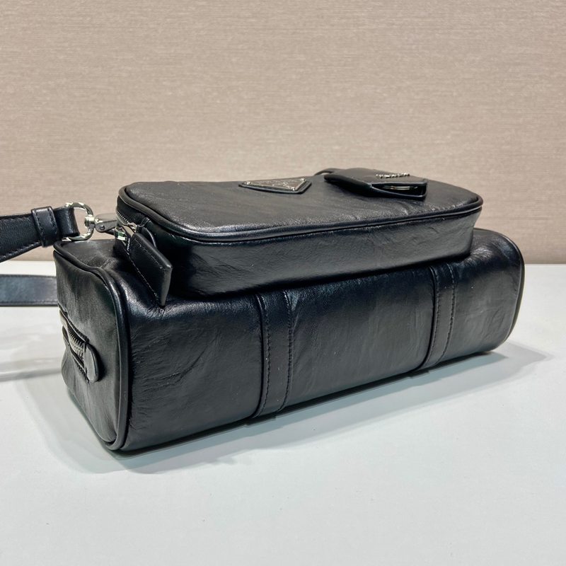 PRADA ボストンバッグ ラムスキン メンズ 24×12.5×7cm