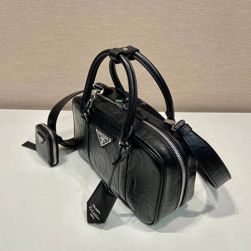 PRADA ボストンバッグ ラムスキン メンズ 24×13.5×7cm