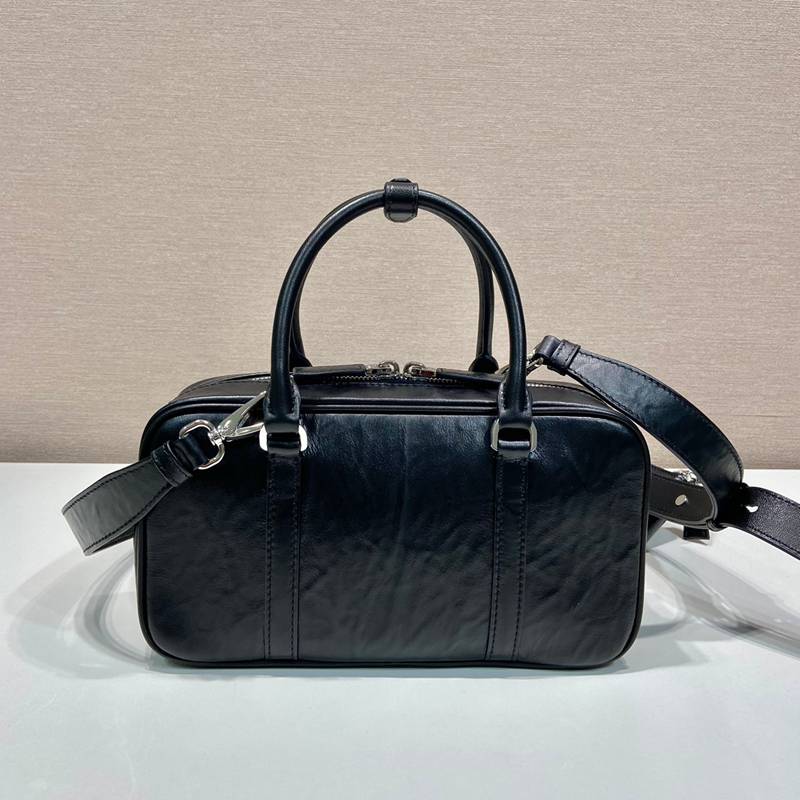 PRADA ボストンバッグ ラムスキン メンズ 24×13.5×7cm
