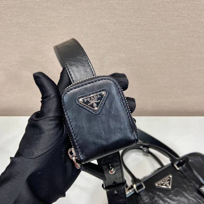 PRADA ボストンバッグ ラムスキン メンズ 24×13.5×7cm