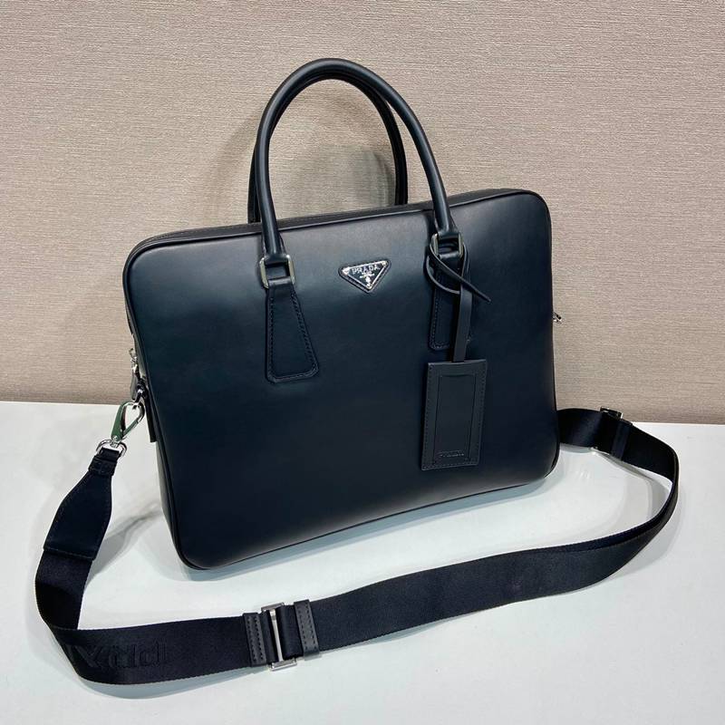 PRADA ブリーフケース ナパレザー メンズ 36×24×4cm