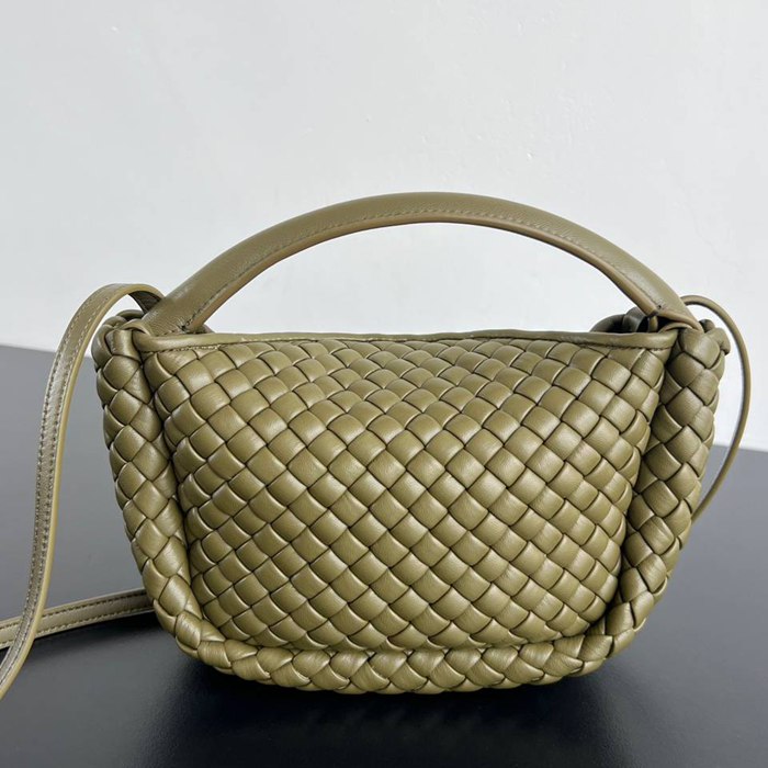 BV ショルダーバッグ レザー ハンドバッグ コブル 23×11×8cm