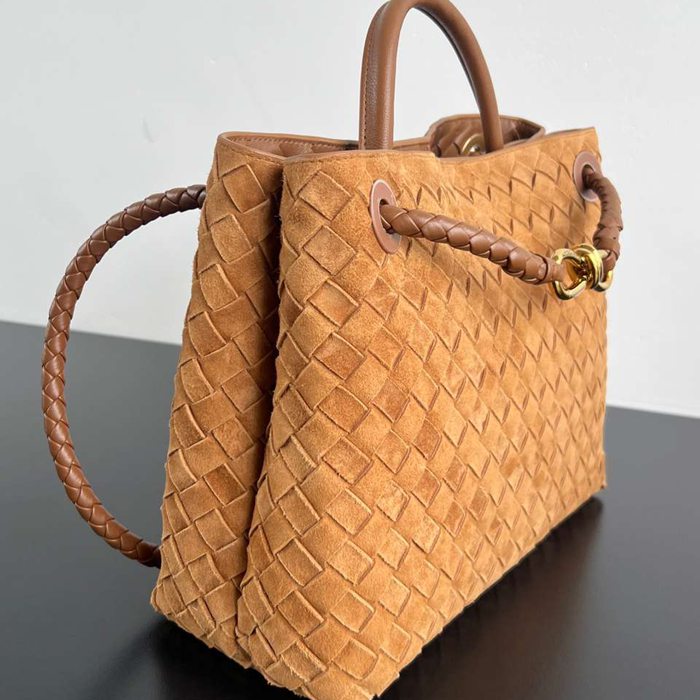 BV ショルダーバッグ スエード ハンドバッグ アンディアーモ 32×25×11cm