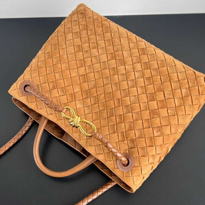 BV ショルダーバッグ スエード ハンドバッグ アンディアーモ 32×25×11cm