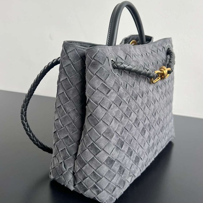 BV ショルダーバッグ スエード ハンドバッグ アンディアーモ 32×25×11cm