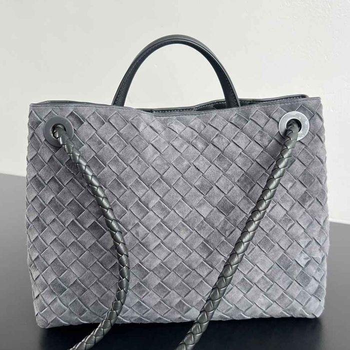 BV ショルダーバッグ スエード ハンドバッグ アンディアーモ 32×25×11cm