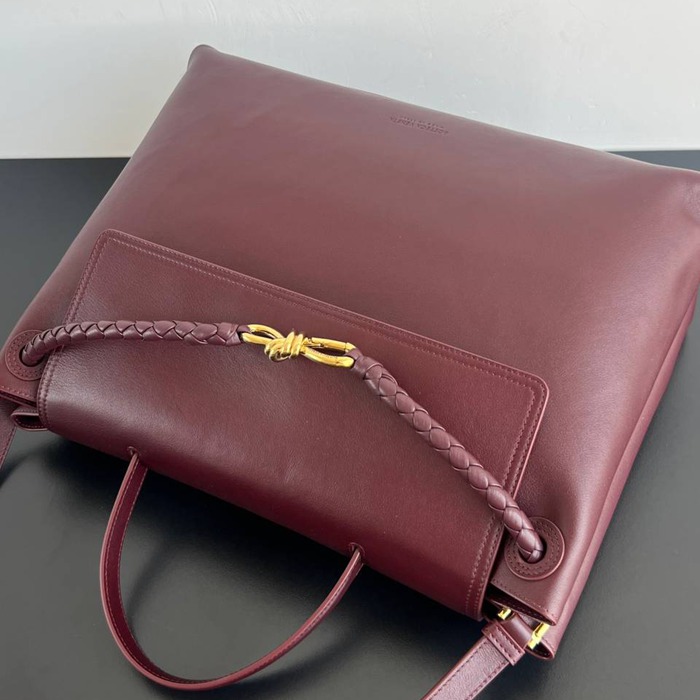 BV ショルダーバッグ レザー ハンドバッグ チャオチャオ 42×32×15cm