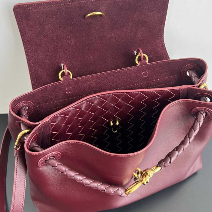 BV ショルダーバッグ レザー ハンドバッグ チャオチャオ 34×26×15cm