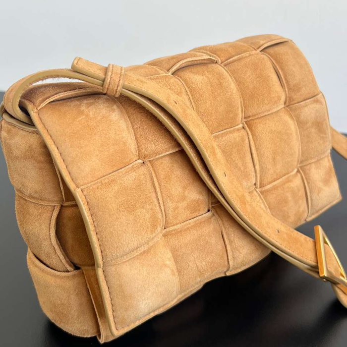 BV ショルダーバッグ スエード ハンドバッグ カセット 25×15×4cm