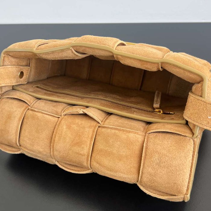 BV ショルダーバッグ スエード ハンドバッグ カセット 25×15×4cm