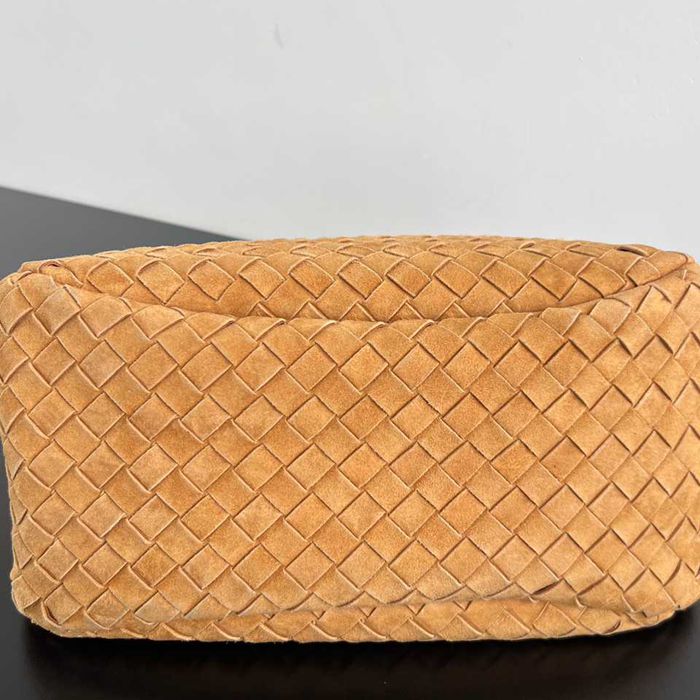 BV ショルダーバッグ スエード ハンドバッグ カンパーナ 33×20×16.5cm