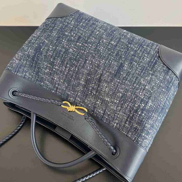 BV ショルダーバッグ デニム ハンドバッグ アンディアーモ 42×35×18cm