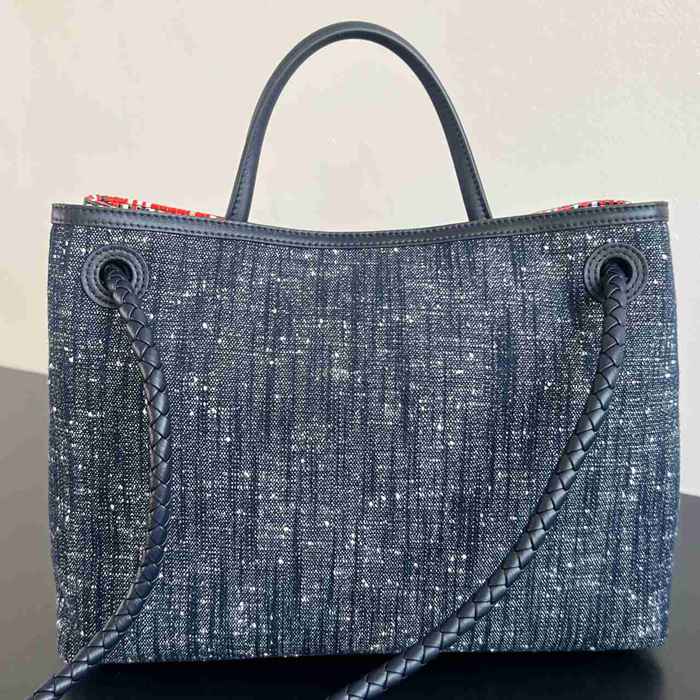 BV ショルダーバッグ デニム ハンドバッグ アンディアーモ 35×25×11cm