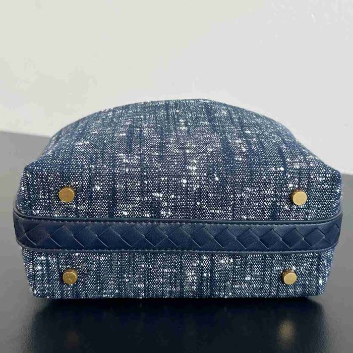 BV ショルダーバッグ デニム ハンドバッグ ウォレス 20×13×9cm