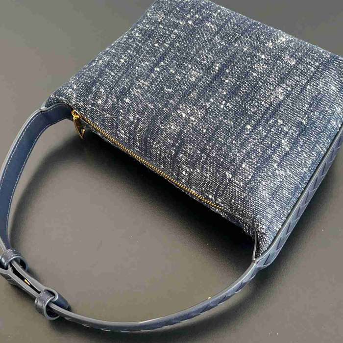 BV ショルダーバッグ デニム ハンドバッグ ウォレス 20×13×9cm