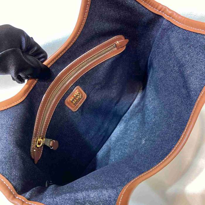 MIUMIU トートバッグ デニム アイビー 40×35×cm
