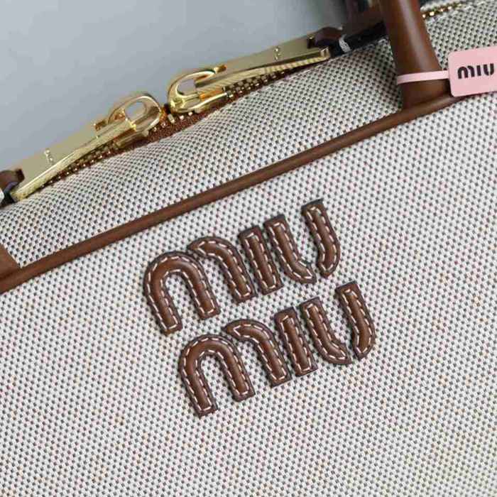 MIUMIU ショルダーバッグ キャンバス ボーリングバッグ 28×12×9cm